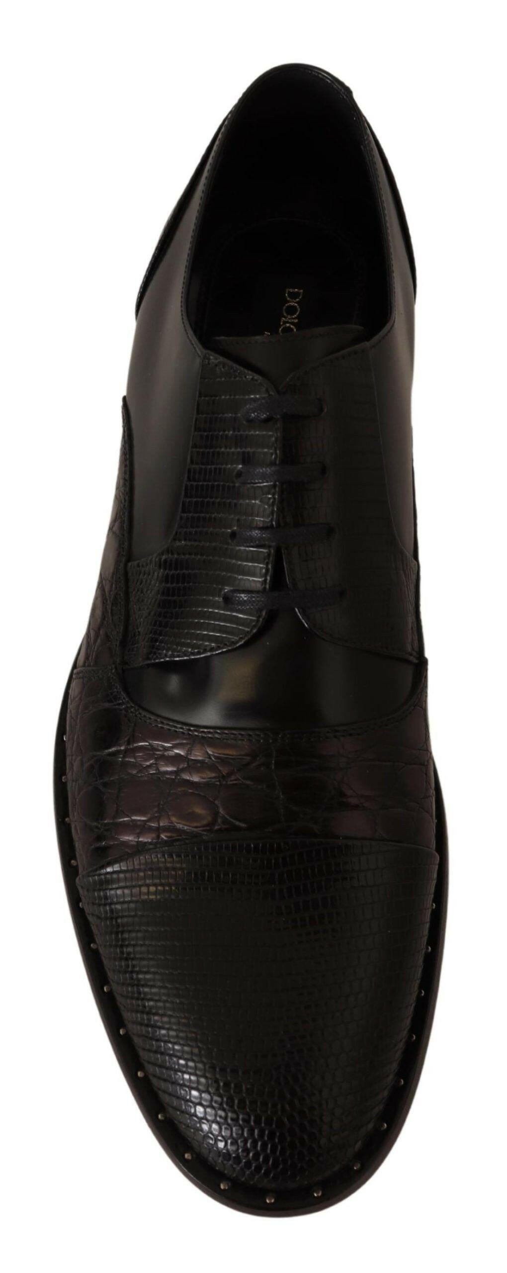 Dolce & Gabbana Black Leather Exotic Skins Formal Shoes -   -  Dolce & Gabbana. Dolce & Gabbana Black Leather Exotic Skins Formal Shoes -   -  Dolce & Gabbana.