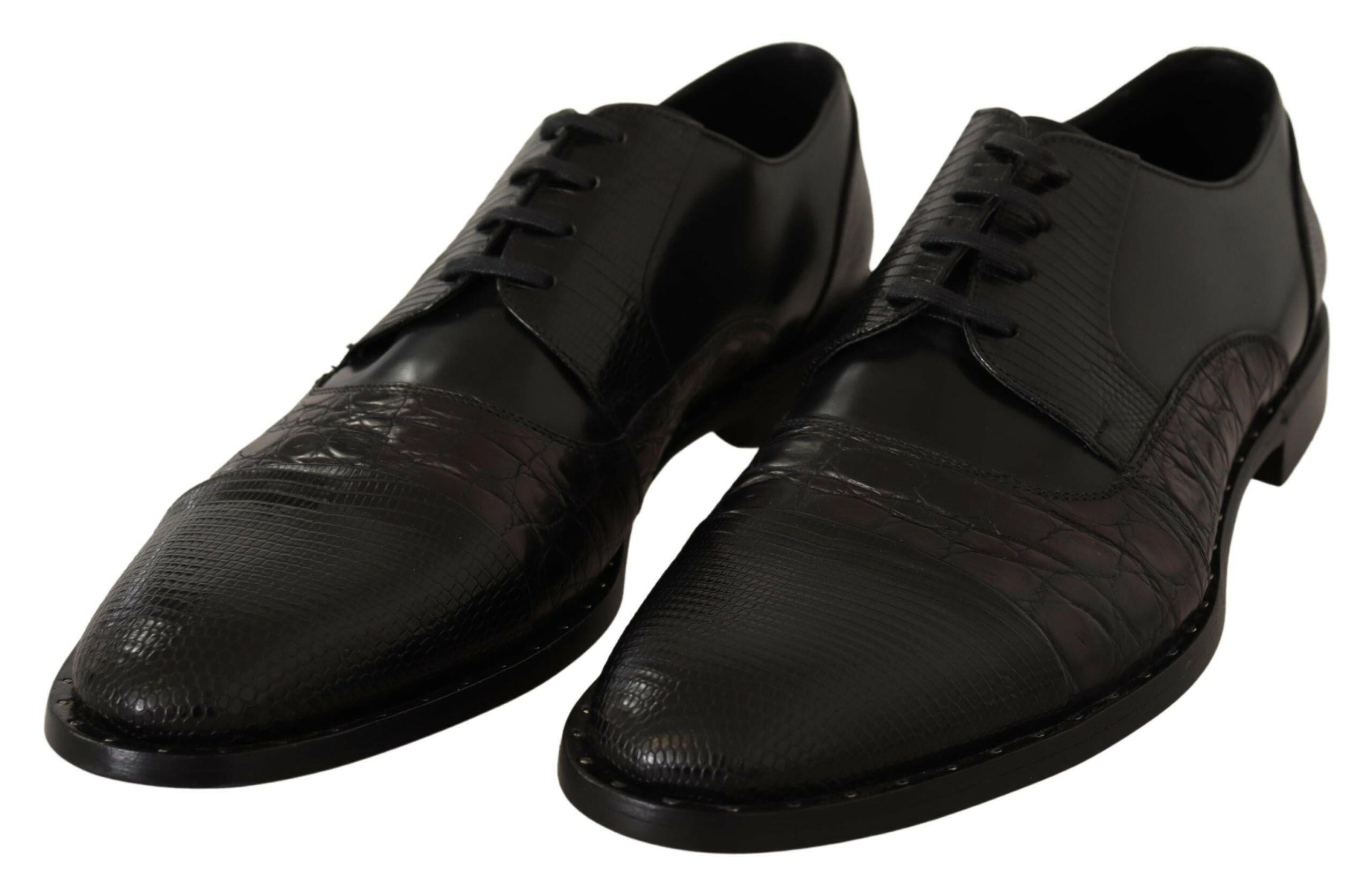 Dolce & Gabbana Black Leather Exotic Skins Formal Shoes -   -  Dolce & Gabbana. Dolce & Gabbana Black Leather Exotic Skins Formal Shoes -   -  Dolce & Gabbana.