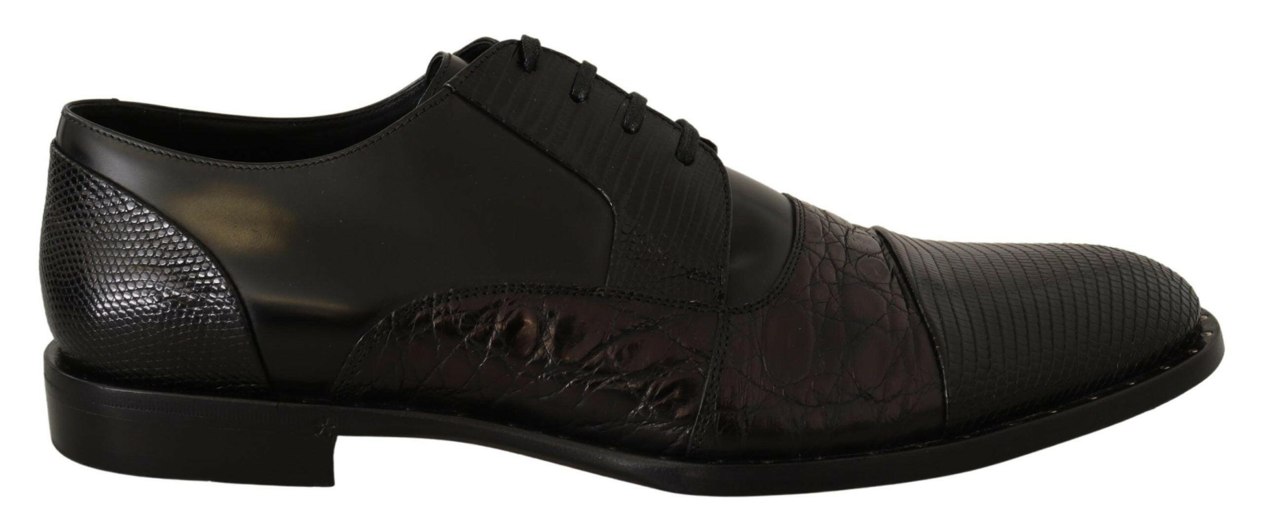 Dolce & Gabbana Black Leather Exotic Skins Formal Shoes -   -  Dolce & Gabbana.