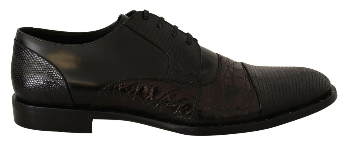 Dolce & Gabbana Black Leather Exotic Skins Formal Shoes -   -  Dolce & Gabbana.