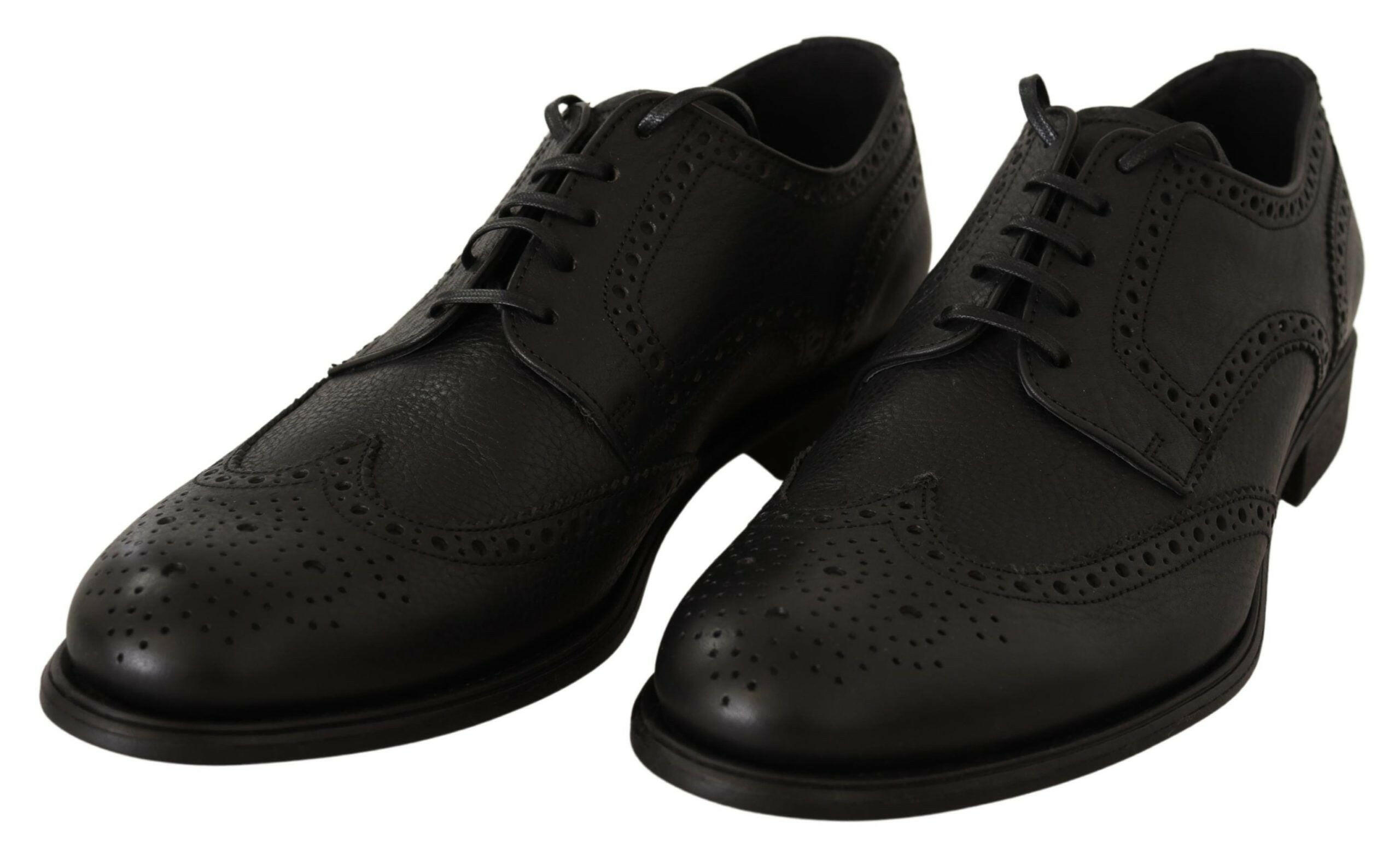 Dolce & Gabbana Black Leather Oxford Wingtip Formal Dress Shoes -   -  Dolce & Gabbana. Dolce & Gabbana Black Leather Oxford Wingtip Formal Dress Shoes -   -  Dolce & Gabbana.