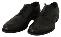 Dolce & Gabbana Black Leather Oxford Wingtip Formal Dress Shoes -   -  Dolce & Gabbana.