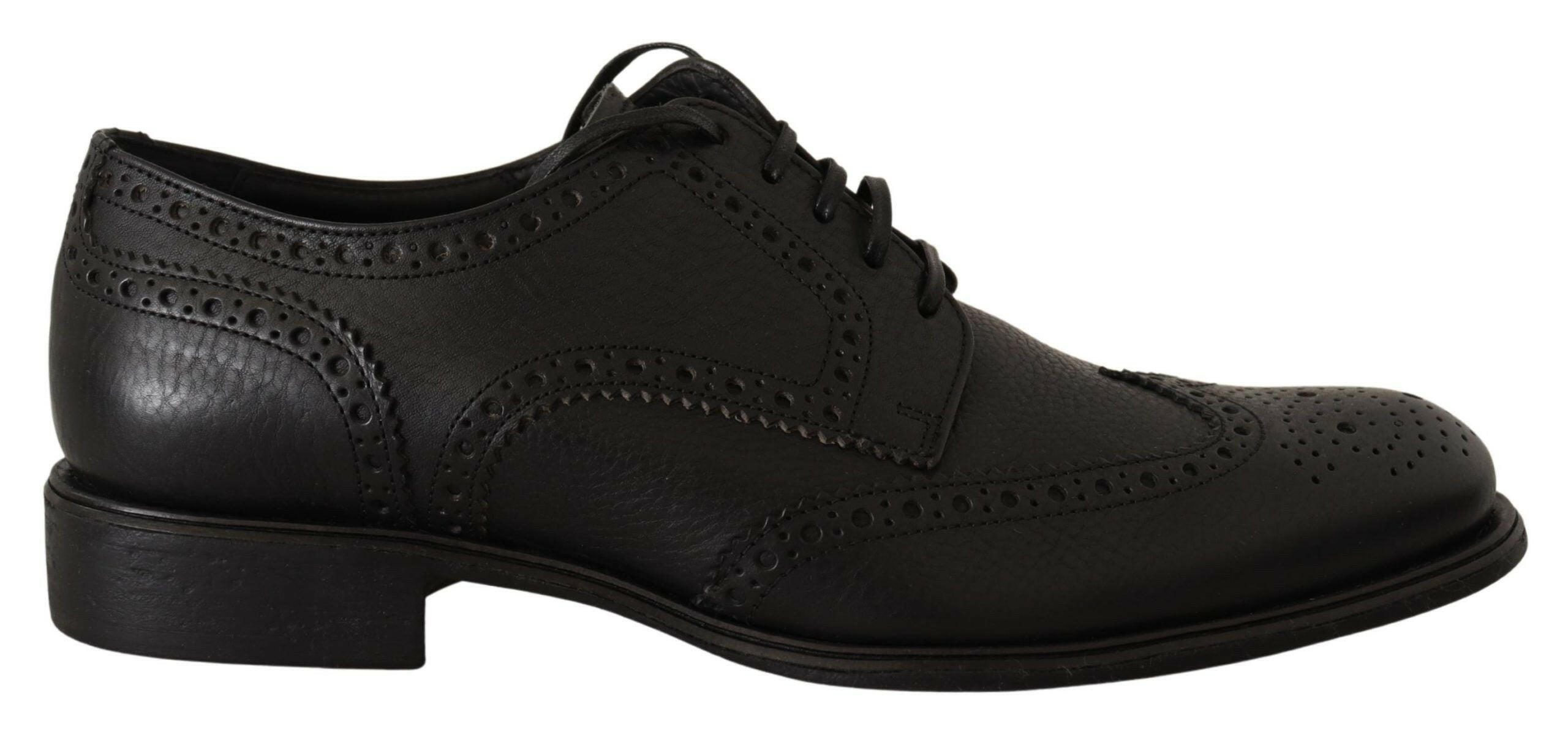 Dolce & Gabbana Black Leather Oxford Wingtip Formal Dress Shoes -   -  Dolce & Gabbana.
