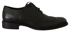 Dolce & Gabbana Black Leather Oxford Wingtip Formal Dress Shoes -   -  Dolce & Gabbana.