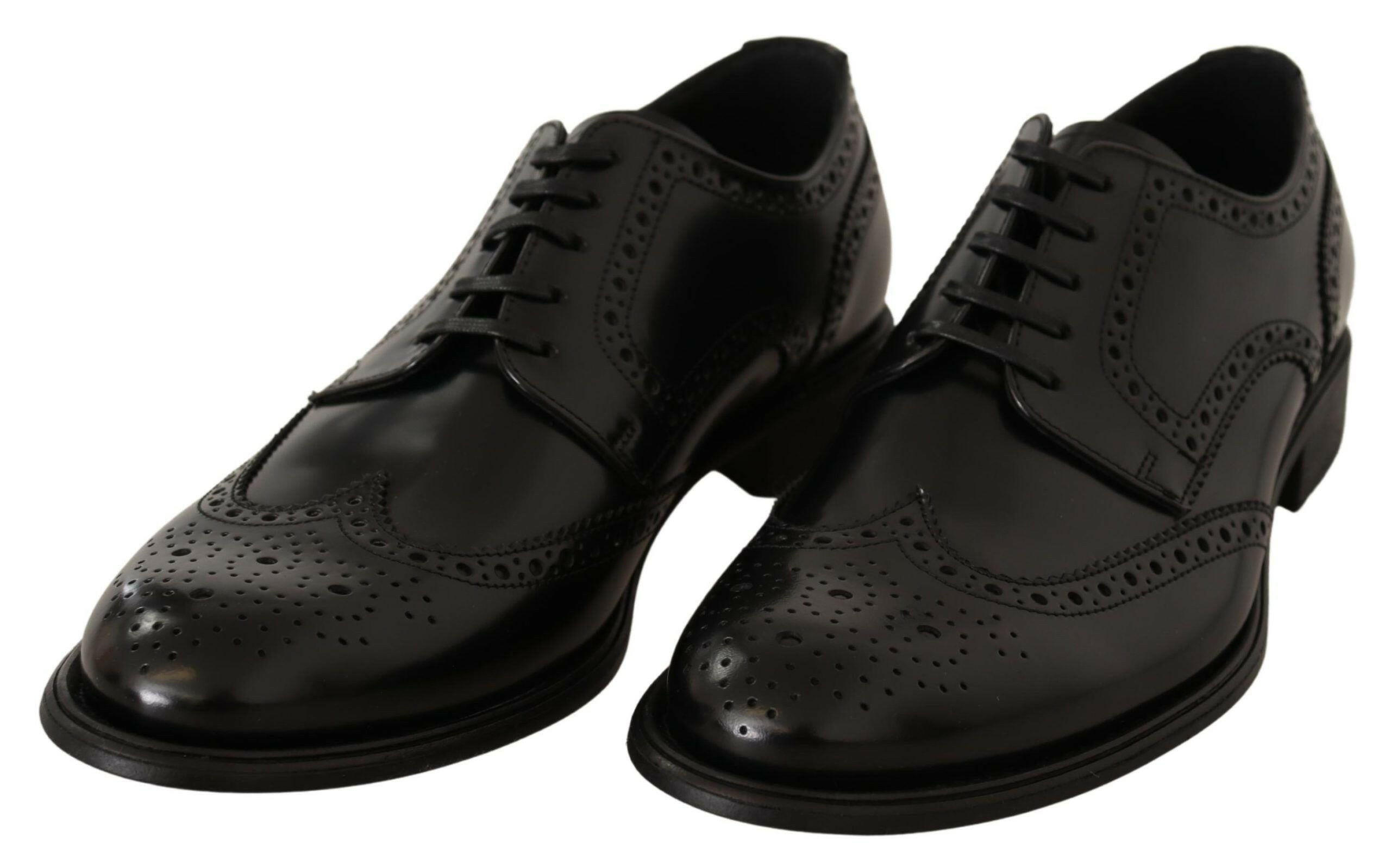 Dolce & Gabbana Black Leather Oxford Wingtip Formal Shoes -   -  Dolce & Gabbana. Dolce & Gabbana Black Leather Oxford Wingtip Formal Shoes -   -  Dolce & Gabbana.