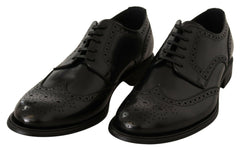Dolce & Gabbana Black Leather Oxford Wingtip Formal Shoes -   -  Dolce & Gabbana.