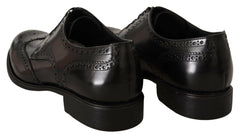 Dolce & Gabbana Black Leather Oxford Wingtip Formal Shoes -   -  Dolce & Gabbana.