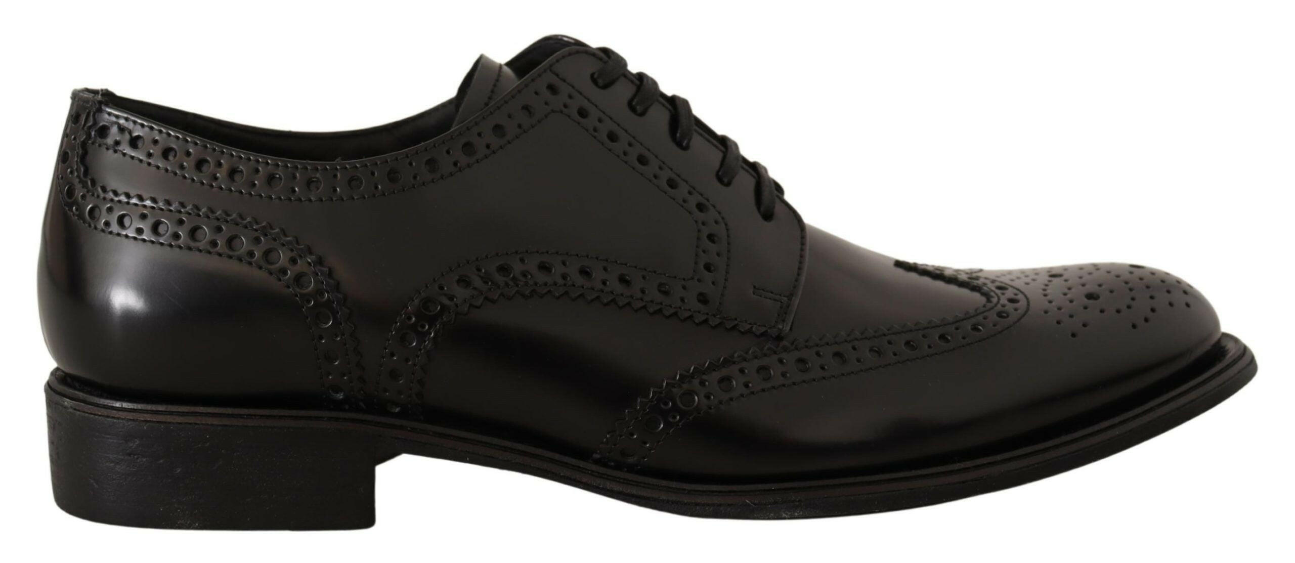 Dolce & Gabbana Black Leather Oxford Wingtip Formal Shoes -   -  Dolce & Gabbana.