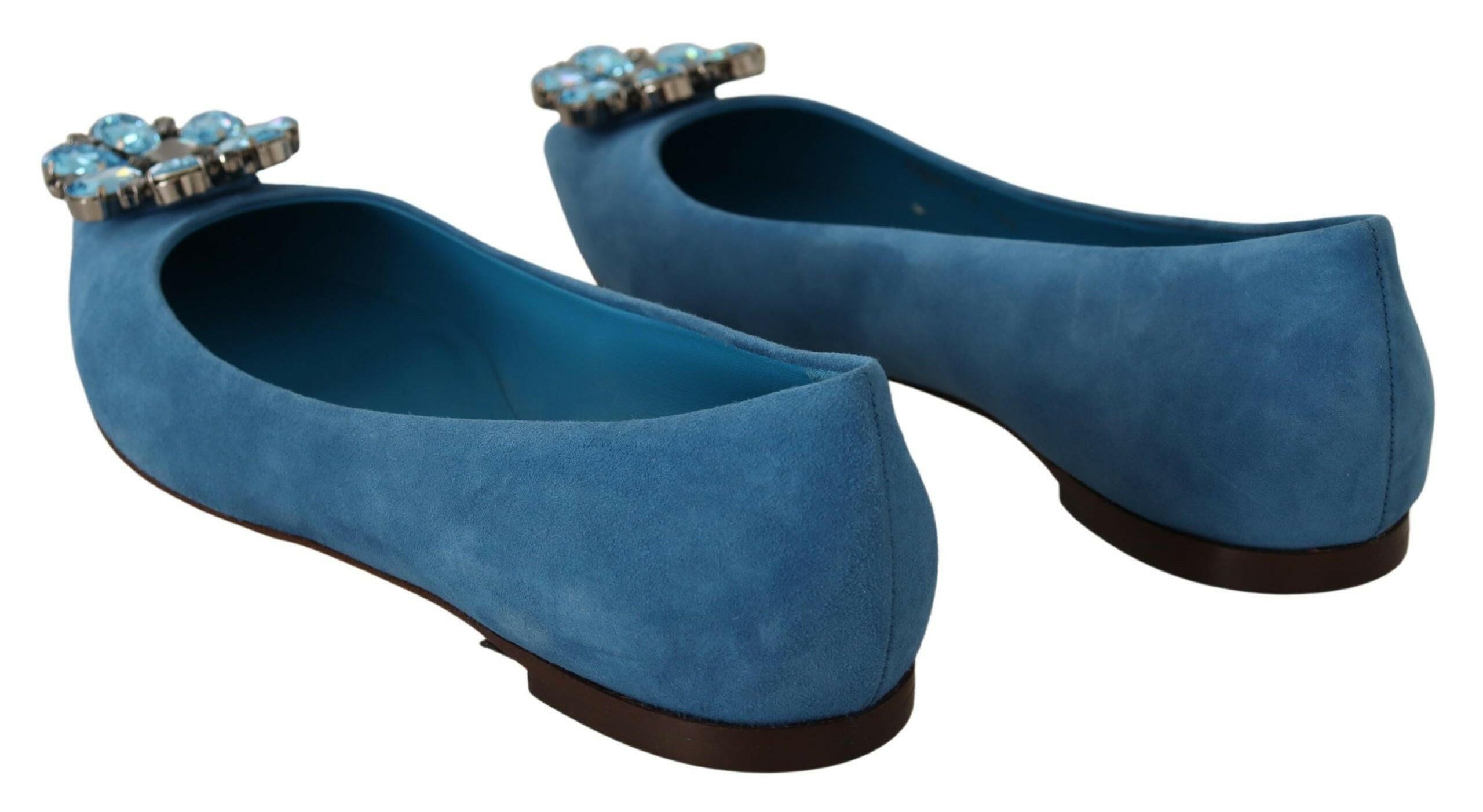 Dolce & Gabbana Blue Suede Crystals Loafers Flats Shoes -   -  Dolce & Gabbana. Dolce & Gabbana Blue Suede Crystals Loafers Flats Shoes -   -  Dolce & Gabbana.
