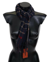 Missoni Black Checkered Unisex Neck Wrap Fringes Scarf -   -  Missoni.