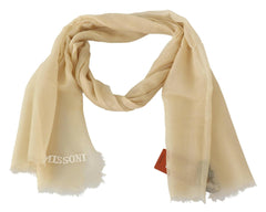 Missoni Beige Cashmere Unisex Neck Scarf - - Missoni.
