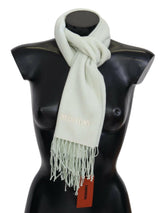 Missoni Light Green Pattern Cashmere Unisex Wrap Fringes Scarf -   -  Missoni.