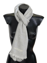 Missoni Gray Wool Knit Unisex Neck Wrap Scarf -   -  Missoni.