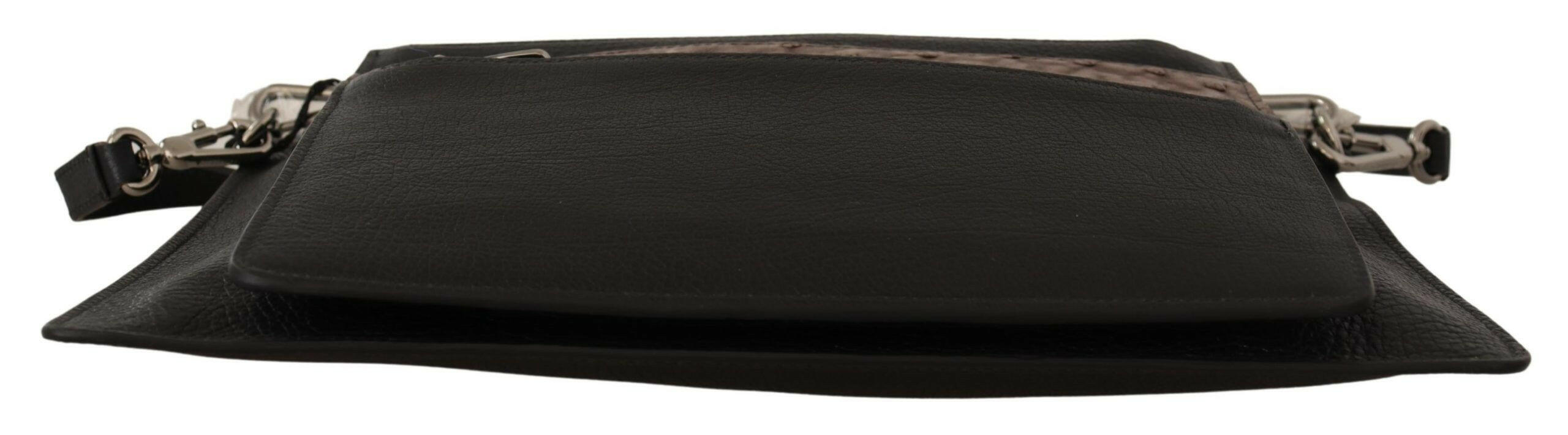 Dolce & Gabbana Black Exotic Leather Shoulder Sling Alta Sartoria Bag -  Shoulder Bag for Men -  Dolce & Gabbana. Dolce & Gabbana Black Exotic Leather Shoulder Sling Alta Sartoria Bag -  Shoulder Bag for Men -  Dolce & Gabbana.