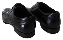 Dolce & Gabbana Black Leather Men Derby Formal Loafers Shoes -   -  Dolce & Gabbana.
