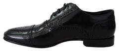 Dolce & Gabbana Black Leather Men Derby Formal Loafers Shoes -   -  Dolce & Gabbana.