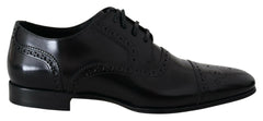 Dolce & Gabbana Black Leather Men Derby Formal Loafers Shoes -   -  Dolce & Gabbana.