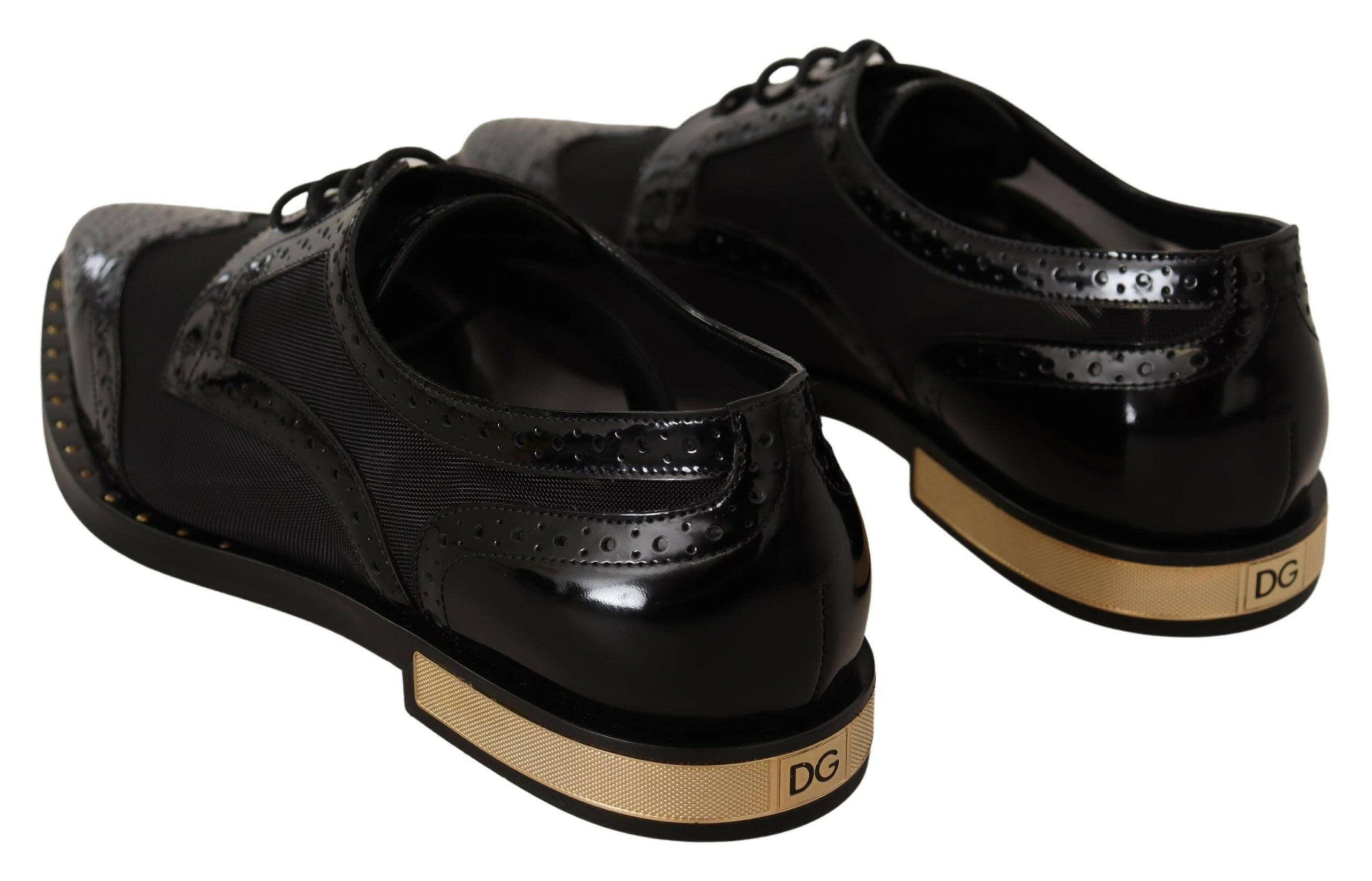 Dolce & Gabbana Black Leather Broques Sheer Wingtip Shoes -   -  Dolce & Gabbana. Dolce & Gabbana Black Leather Broques Sheer Wingtip Shoes -   -  Dolce & Gabbana.