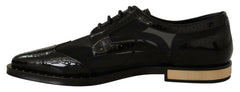 Dolce & Gabbana Black Leather Broques Sheer Wingtip Shoes -   -  Dolce & Gabbana.