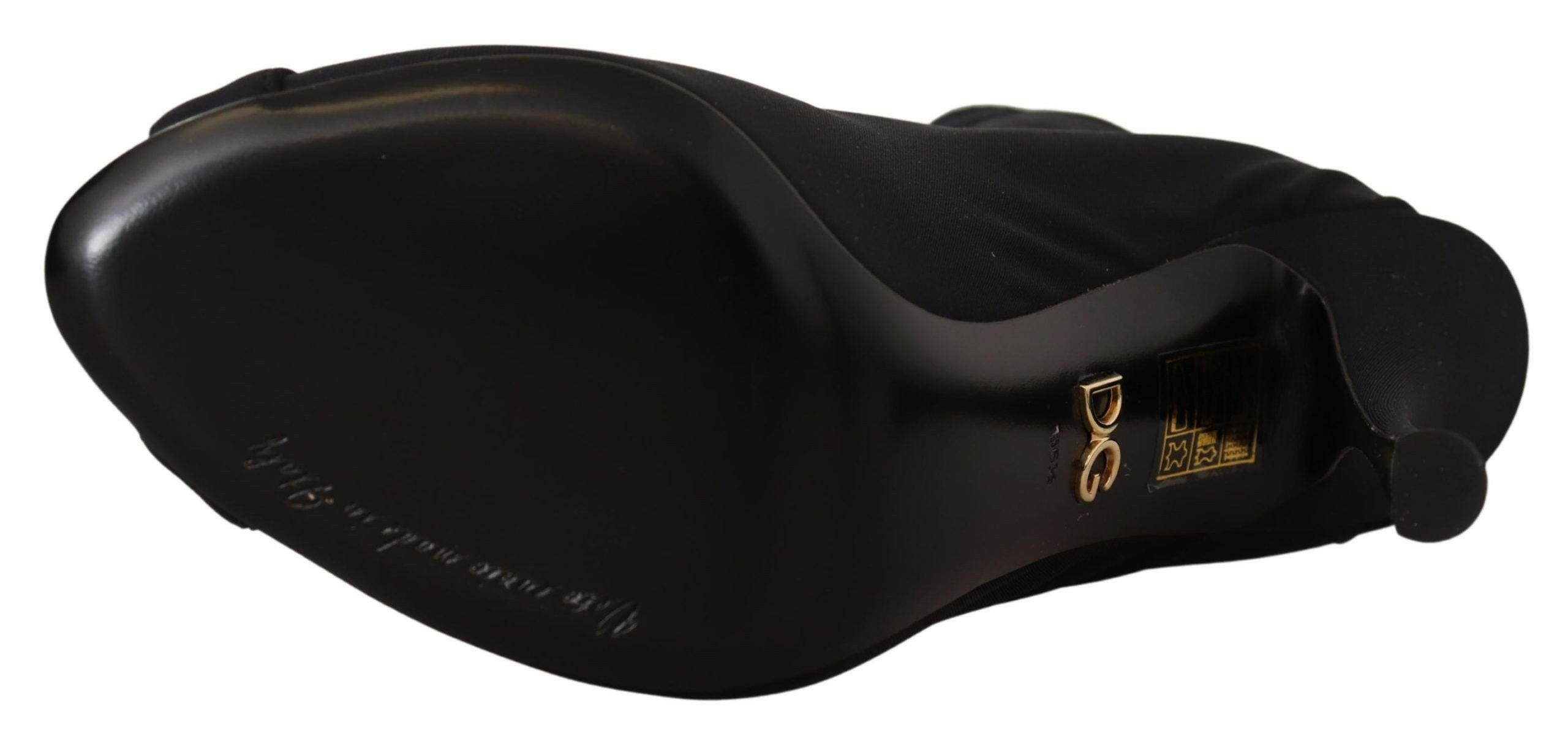 Dolce & Gabbana Black Stretch Short Ankle Boots Shoes -   -  Dolce & Gabbana. Dolce & Gabbana Black Stretch Short Ankle Boots Shoes -   -  Dolce & Gabbana.