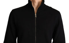 Dolce & Gabbana Black Cashmere Zipper Mens Sweater -   -  Dolce & Gabbana.