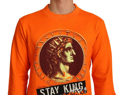 Dolce & Gabbana Orange King Ceasar Cotton Pullover Sweater -   -  Dolce & Gabbana.