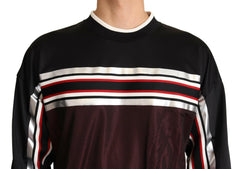 Dolce & Gabbana Black Red Mesh Sport Pullover Crewneck Sweater -   -  Dolce & Gabbana.