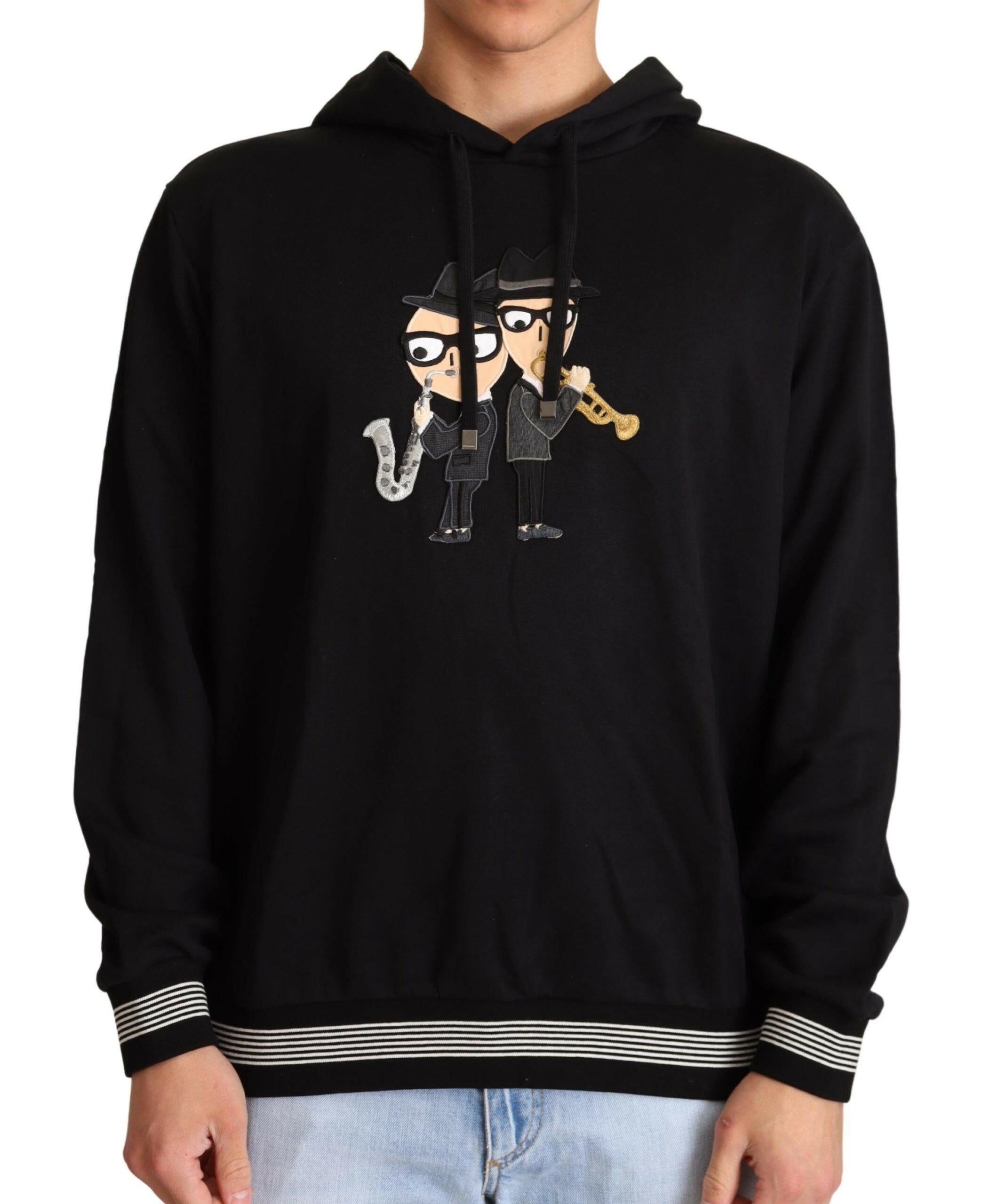 Dolce & Gabbana Black Cotton Hooded #dgfamily Sweater -   -  Dolce & Gabbana.