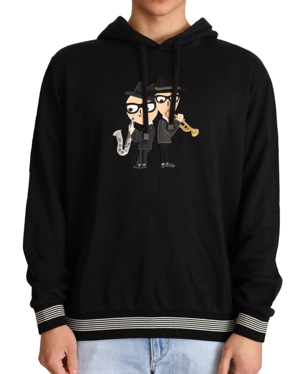 Dolce & Gabbana Black Cotton Hooded #dgfamily Sweater -   -  Dolce & Gabbana.