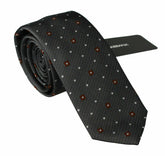 Dolce & Gabbana Gray Patterned Classic Mens Slim Necktie -  Neckties, Men -  Dolce & Gabbana.