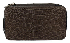 Dolce & Gabbana Gray Skin Leather Vanity Case Toiletry Shaving Bag -  Leather Accessory for Men -  Dolce & Gabbana.