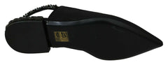 Dolce & Gabbana Black Flats Slingback Charmeuse Shoes -   -  Dolce & Gabbana.