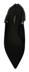 Dolce & Gabbana Black Flats Slingback Charmeuse Shoes -   -  Dolce & Gabbana.