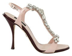 Dolce & Gabbana Pink Crystals Heels Keira Sandals -   -  Dolce & Gabbana.