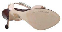 Dolce & Gabbana Pink Crystals Heels Keira Sandals -   -  Dolce & Gabbana.