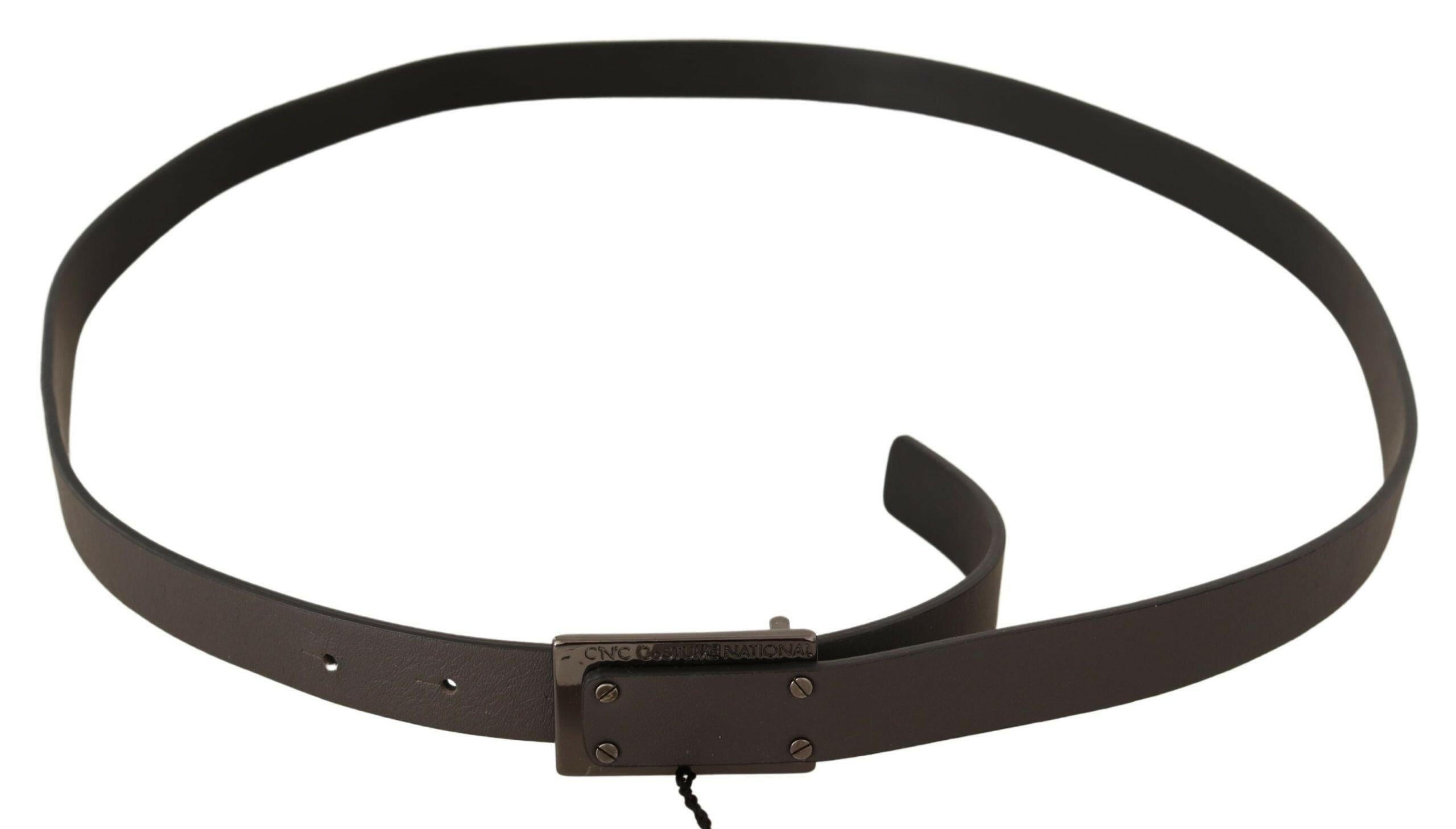 Costume National Dark Brown Leather Logo Buckle Belt -   -  Costume National. Costume National Dark Brown Leather Logo Buckle Belt -   -  Costume National.