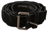 GF Ferre Black WX Silver Tone Buckle Waist Belt -   -  GF Ferre.