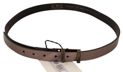 Costume National Pink Metallic Leather Buckle Belt -   -  Costume National.