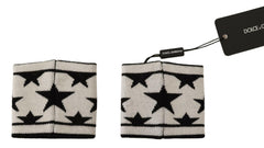 Dolce & Gabbana White Black Wool Logo #DGMILLENNIALS Wristband -   -  Dolce & Gabbana.
