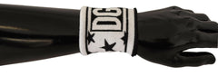 Dolce & Gabbana White Black Wool Logo #DGMILLENNIALS Wristband -   -  Dolce & Gabbana.