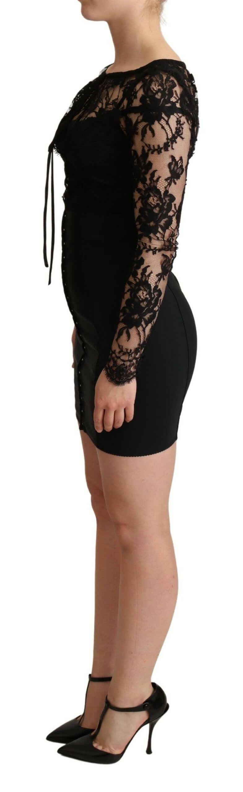 Dolce & Gabbana Black Fitted Lace Top Bodycon Mini Dress -   -  Dolce & Gabbana. Dolce & Gabbana Black Fitted Lace Top Bodycon Mini Dress -   -  Dolce & Gabbana.