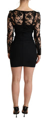Dolce & Gabbana Black Fitted Lace Top Bodycon Mini Dress -   -  Dolce & Gabbana.