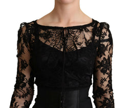 Dolce & Gabbana Black Fitted Lace Top Bodycon Mini Dress -   -  Dolce & Gabbana.