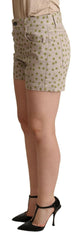 Dolce & Gabbana Beige Polka Dots Denim Cotton Stretch Shorts -   -  Dolce & Gabbana.