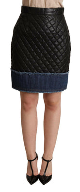 Dolce & Gabbana Black Quilted Leather Mini Skirts -   -  Dolce & Gabbana.
