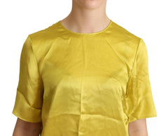 Dolce & Gabbana Yellow Silk Short Sleeve Blouse T-shirt -   -  Dolce & Gabbana.