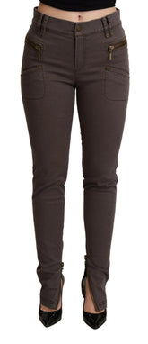 PLEIN SUD Brown Cotton Stretch Skinny Denim Jeans -   -  PLEIN SUD.