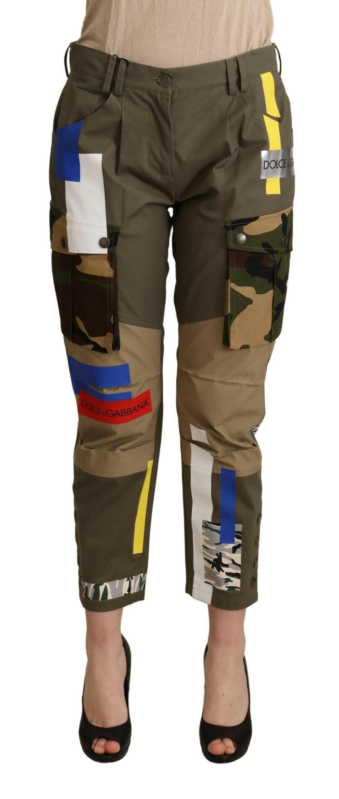 Dolce & Gabbana Green Military Cargo Trouser Cotton Pants -   -  Dolce & Gabbana.