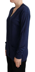 Dolce & Gabbana Blue Virgin Wool Button Down Cardigan Sweater -   -  Dolce & Gabbana.