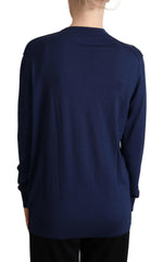 Dolce & Gabbana Blue Virgin Wool Button Down Cardigan Sweater -   -  Dolce & Gabbana.